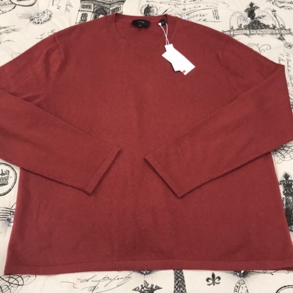 VINCE Cashmere Crewneck Sweater In Sequoia - Picture 2 of 5